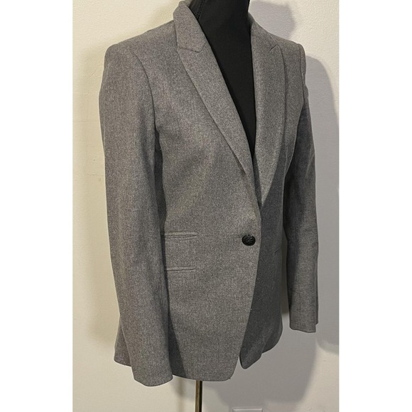 Rag & Bone Blazer Womens 0 Gray One Button Notch Lapel Lined Jacket Tailored - Picture 4 of 10